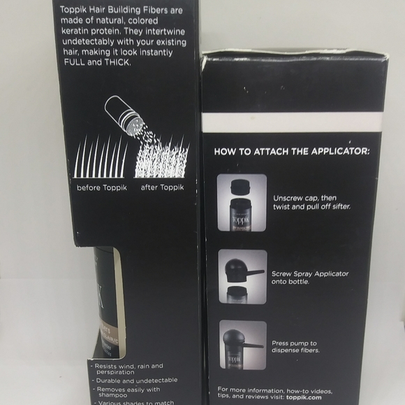 Toppik Hair Fibers Light Brown & Applicator LOT - Picture 3 of 5